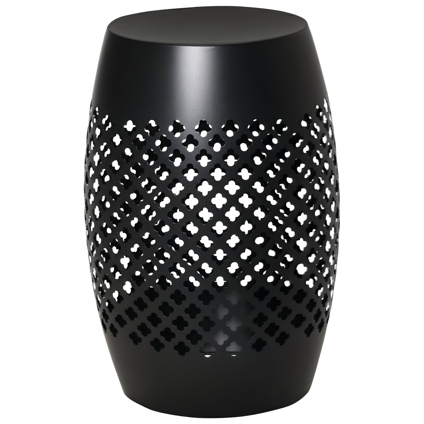 12" Steel Outdoor Side Table - Round Accent Table for Patio