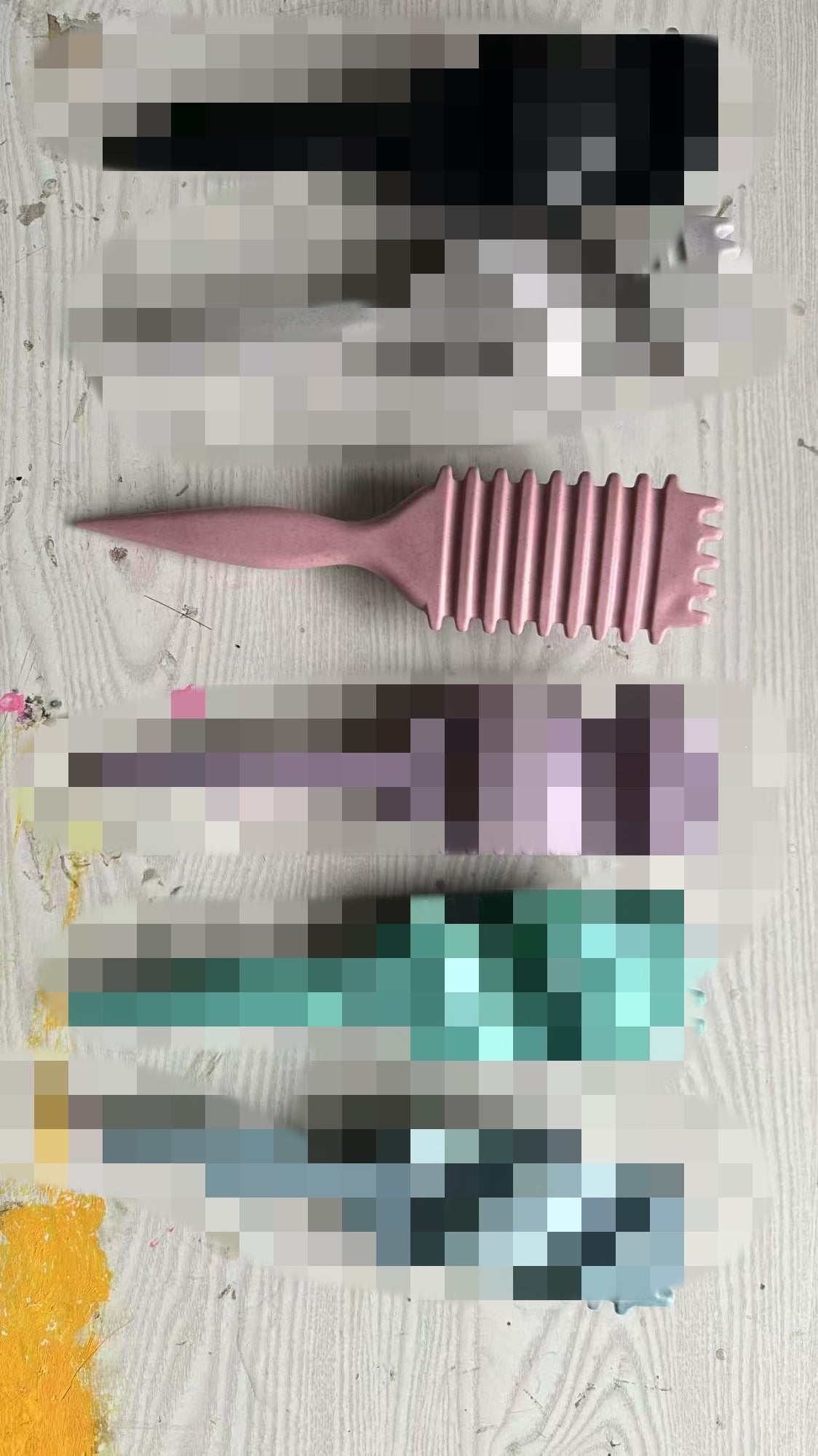 Ear Air Cushion Hairdressing Bounce Comb - Plastic, Multi-Color