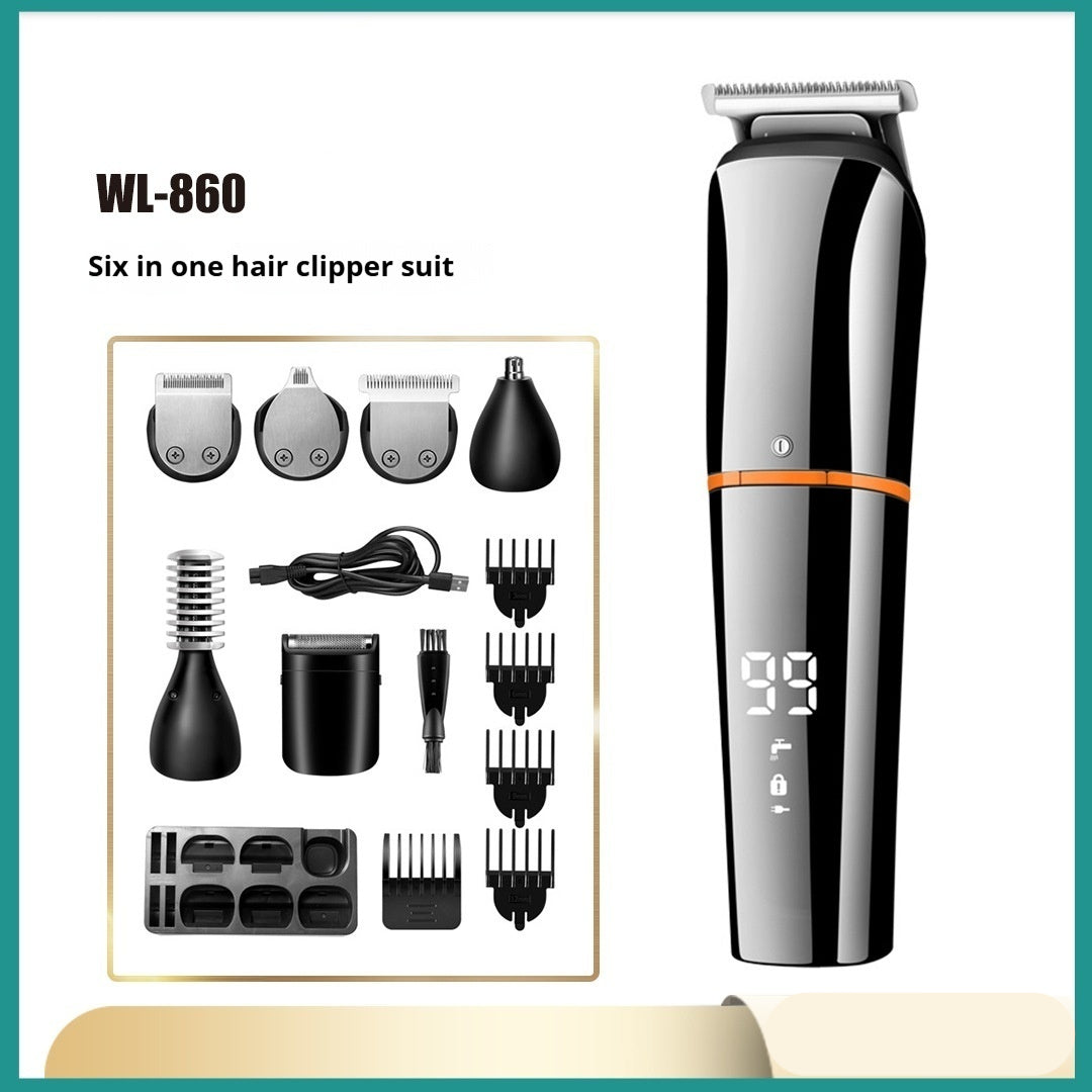 Electric Hair Clipper & Nose Hair Trimmer with Digital Display - Multifunctional Grooming Tool