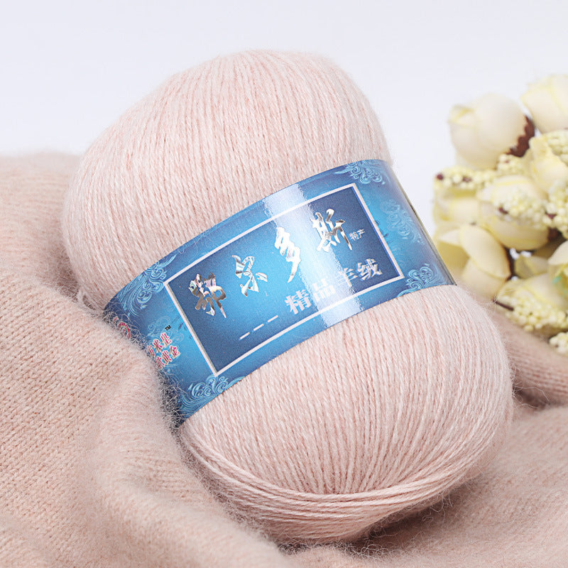 Hand-Knitted Cashmere Yarn for Knitting & Crocheting - Medium Coarse Pure Wool Thread