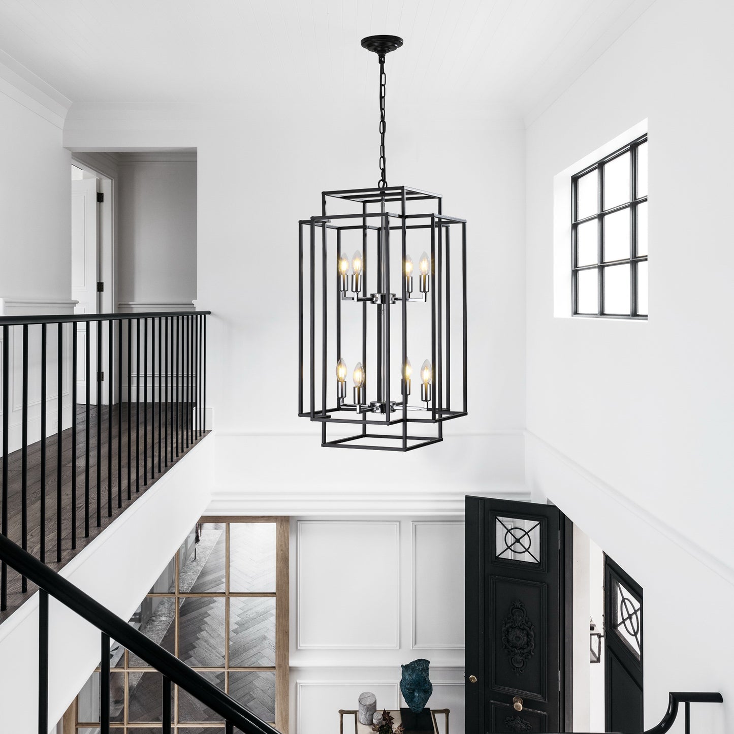 Adjustable Pendant Light Fixture - 60-inch Boom, Metal Frame