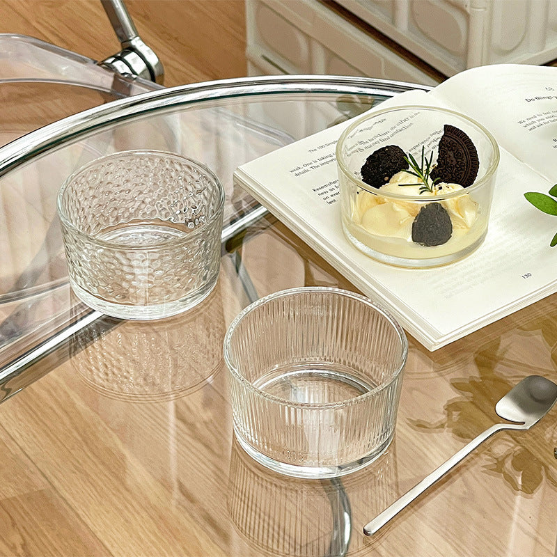 Hammer Pattern Glass Bowl for Kitchen & Dining - Heat-Resistant Nordic Style