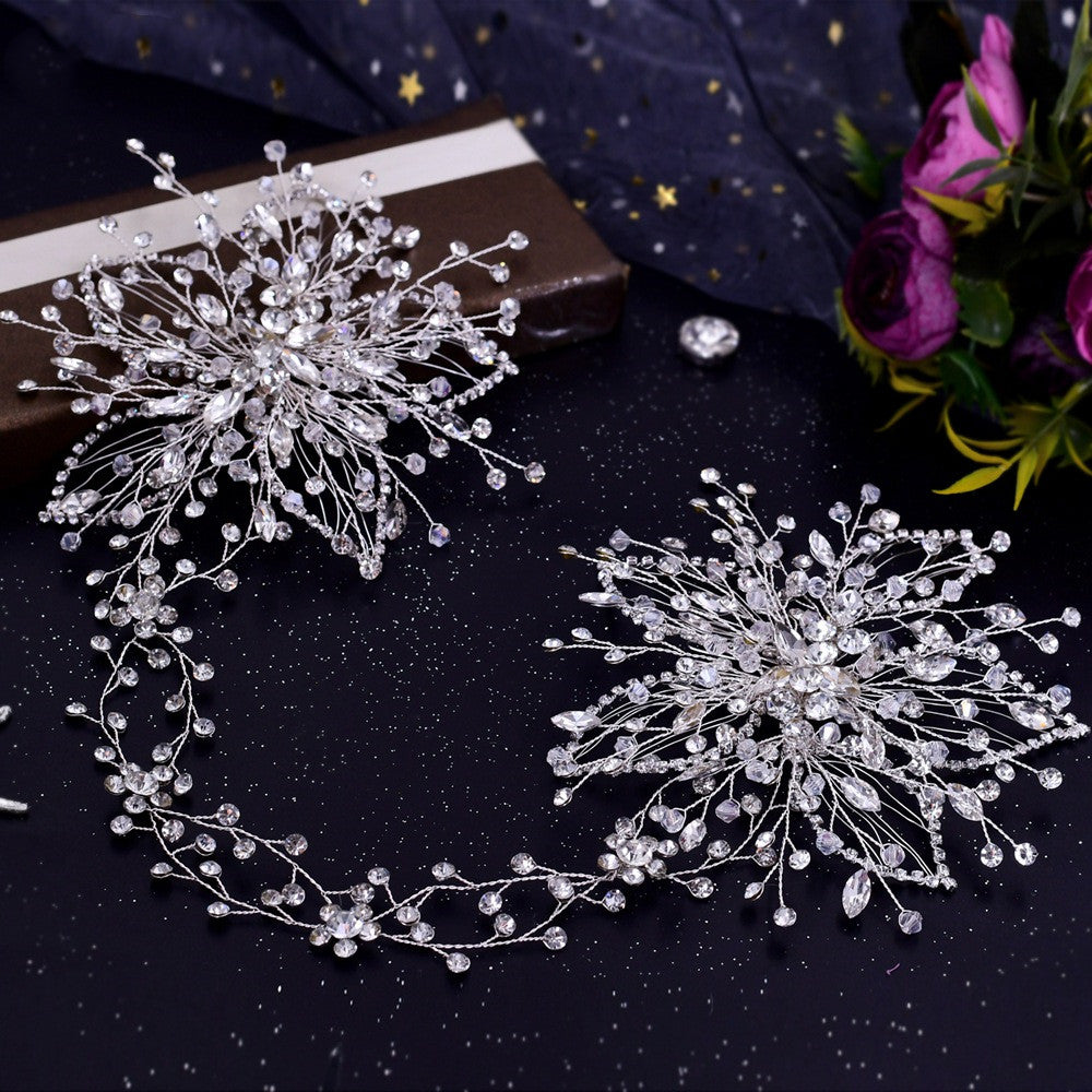 Rhinestone Flower Hair Band Headband - Women's