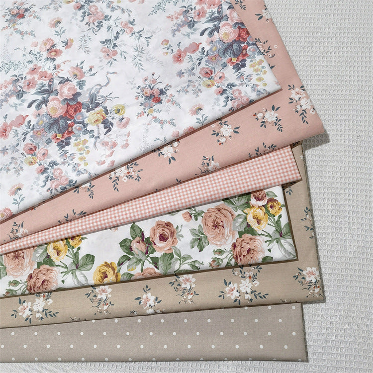 Large Cotton Peony Rose Fabric for Bedding and Home Decor - Multiple Styles