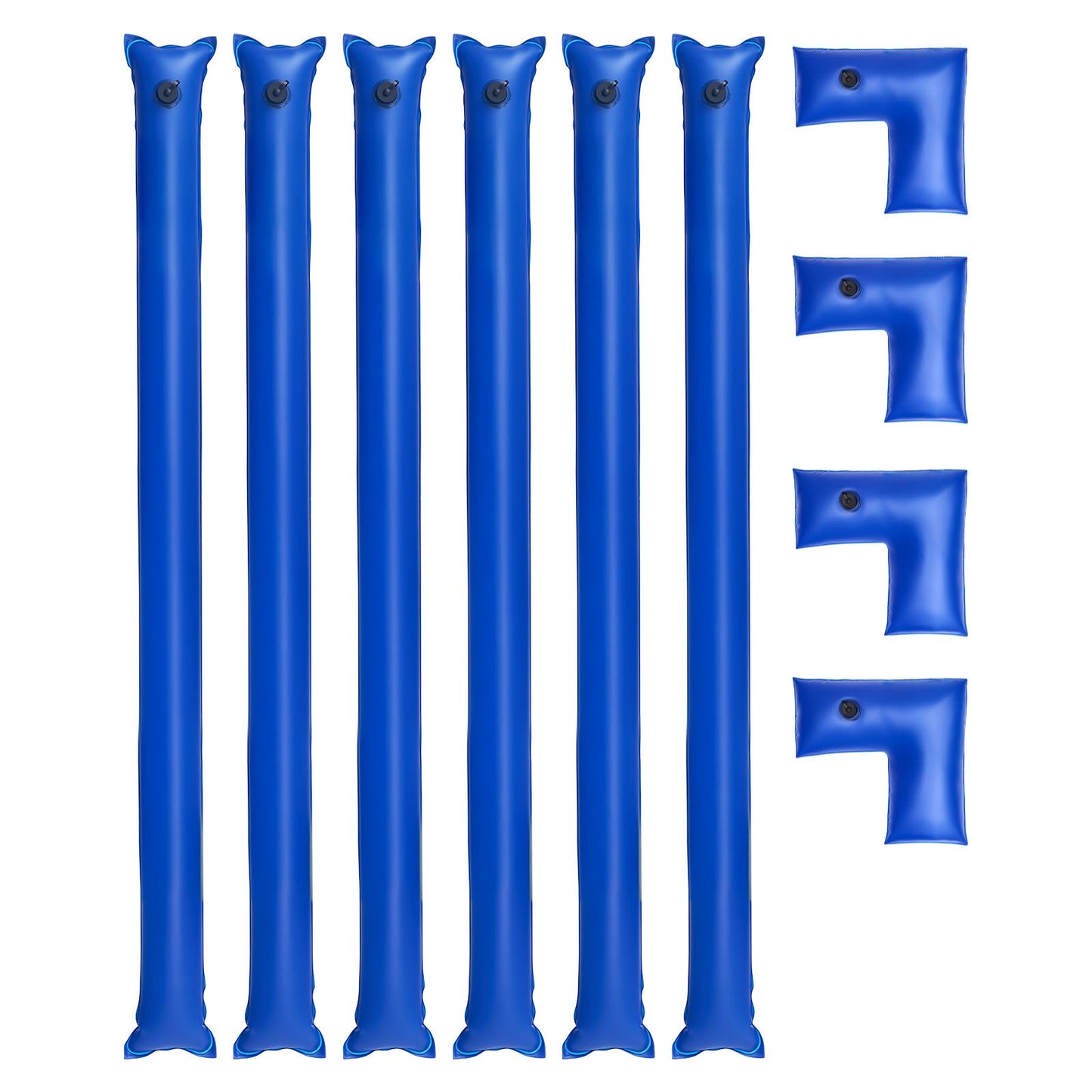 Pool Cover Water Bags - 6 Pack 4ft Inground Water Weights with Corner Tubes