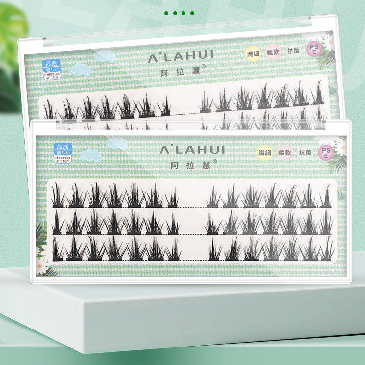 False Eyelashes Segmented Little Devil - Single Line, Hard Stem, Cut Style