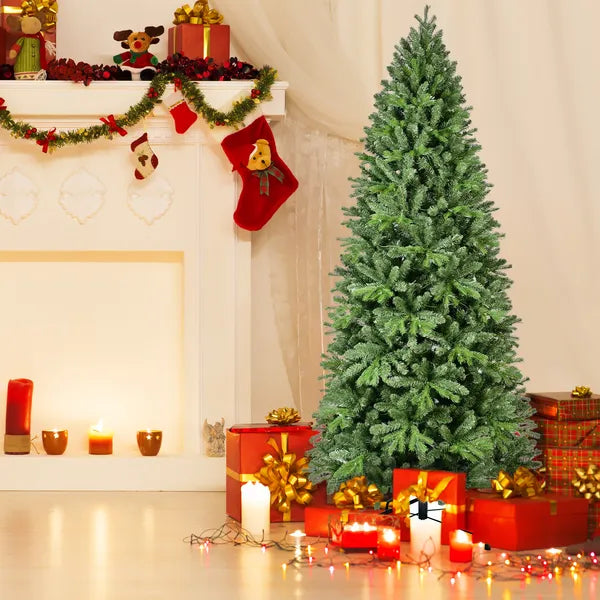 Artificial 6ft Green Christmas Tree with 300 Warm White LEDs