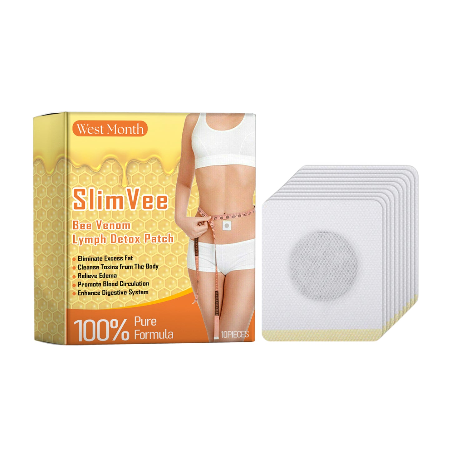 Bee Venom Slimming Patch - Abdominal Firming & Shaping Treatment (10 Pack)