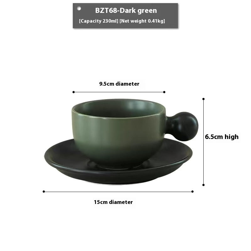 European Luxury Ceramic Coffee Set - 230ml Modern Kitchen Drinkware