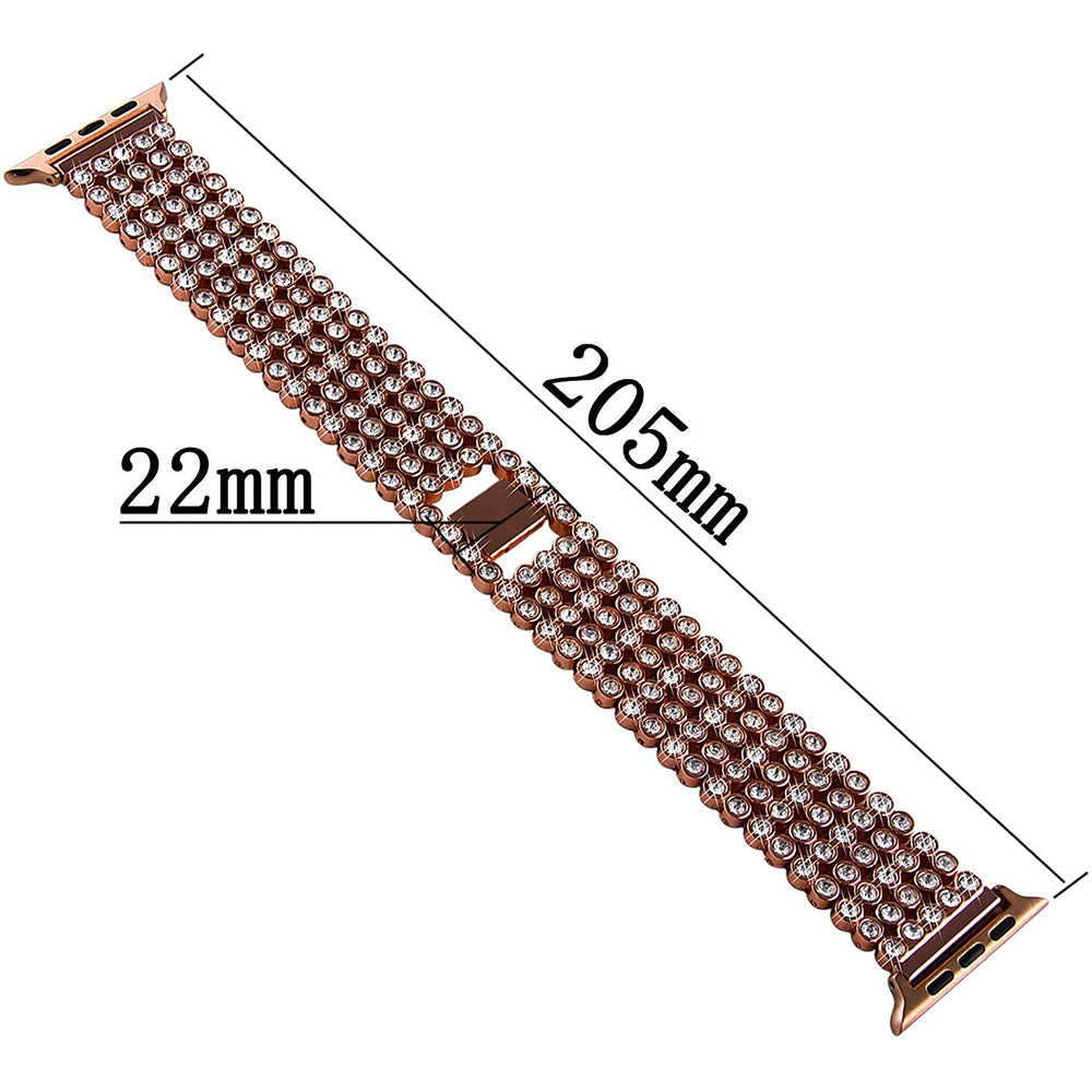 Full Metal Diamond Starry Watch Band for 38/40mm & 42/44mm Watches - Stylish Steel Strap