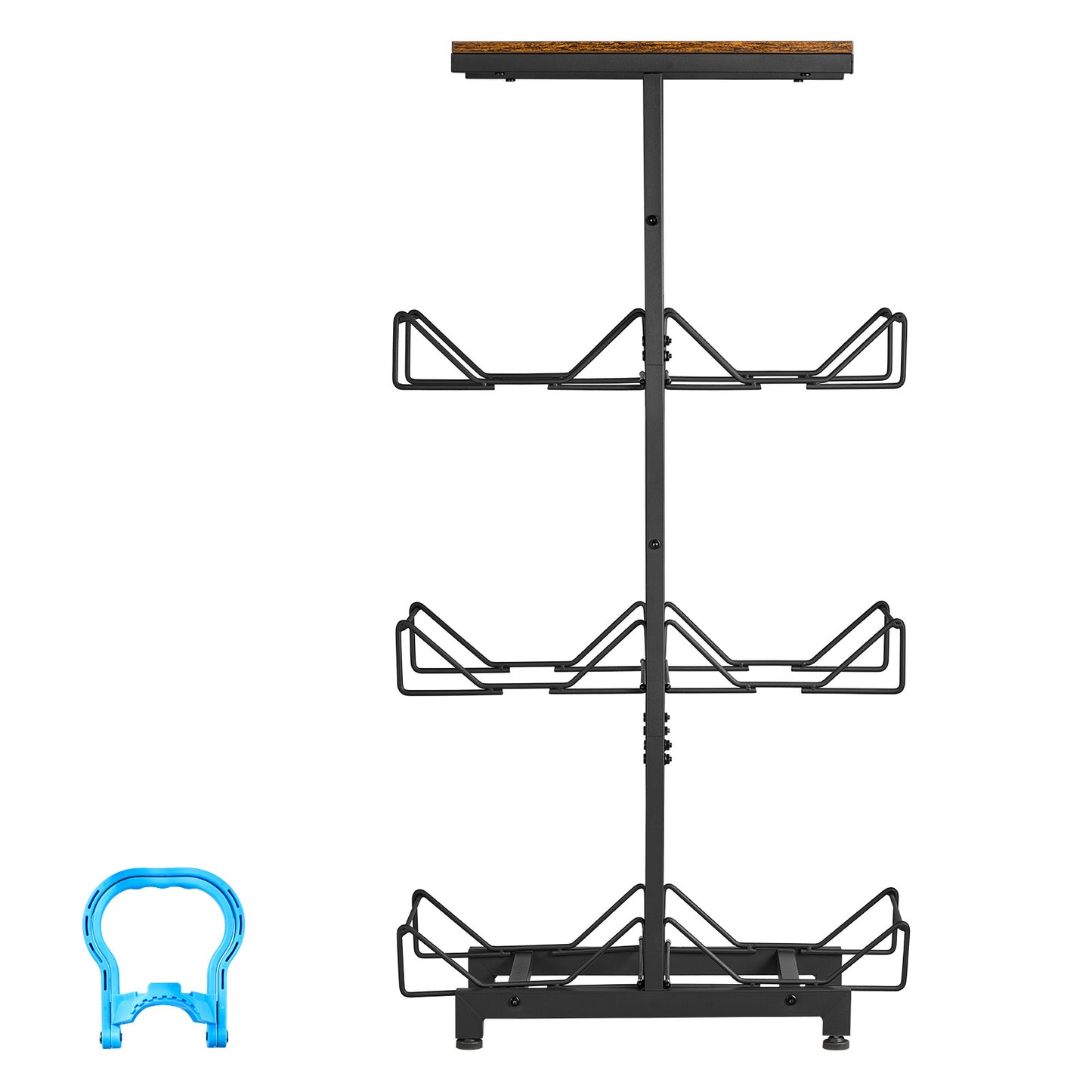 Heavy Duty Water Jug Holder Rack for 3 and 5 Gallon Bottles - 4 Tiers, Foldable Organizer for Kitchen and Office