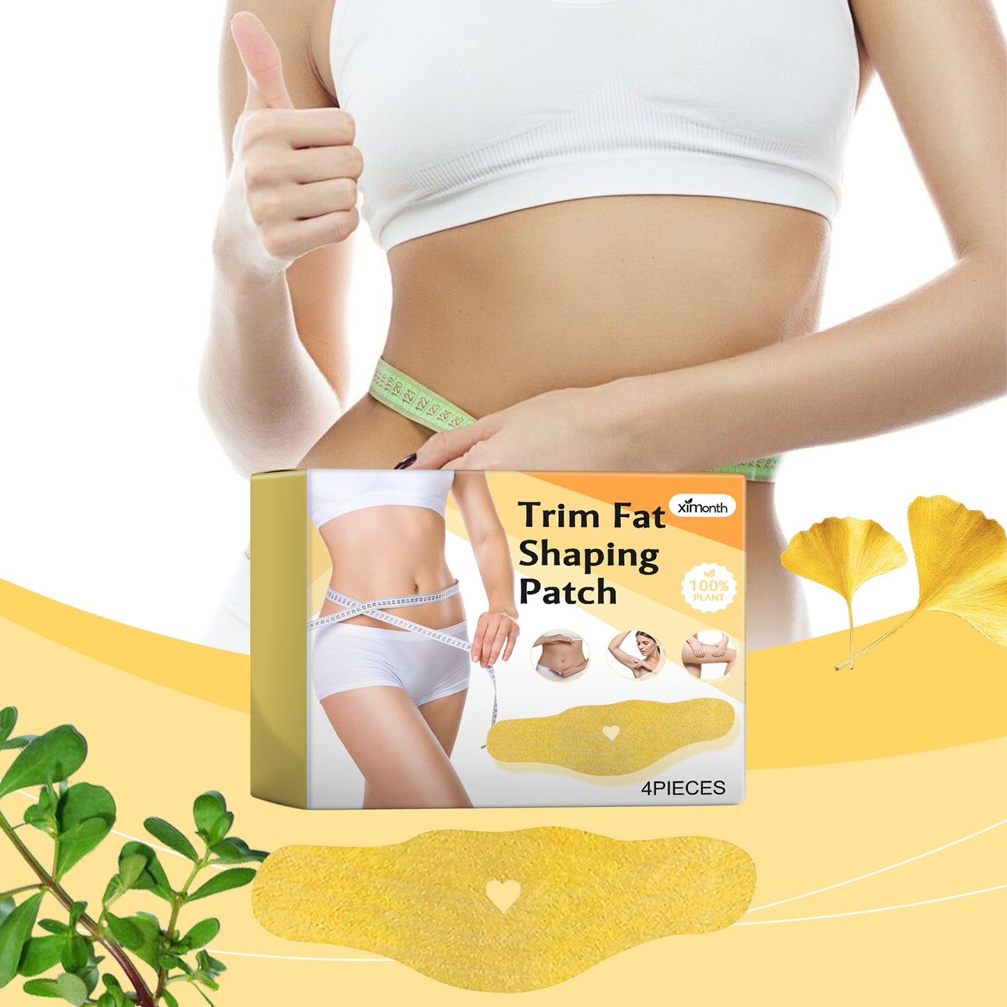 Body Shaping Patches - Firming & Toning Skin Care Strips - 4 Pack