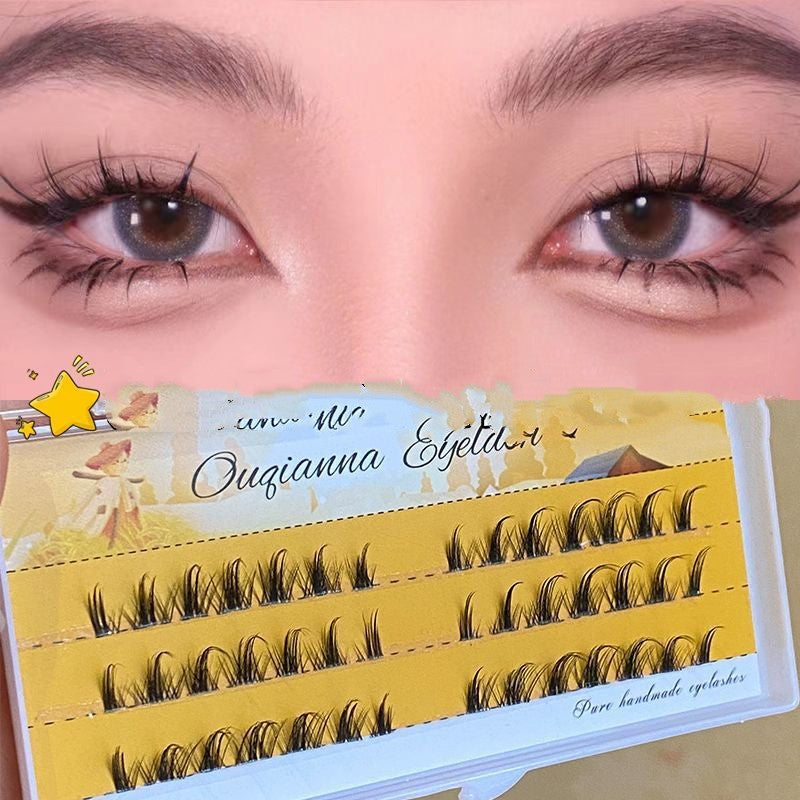 Clear False Eyelashes with Crystal Stem & Style Options - Makeup Accessories