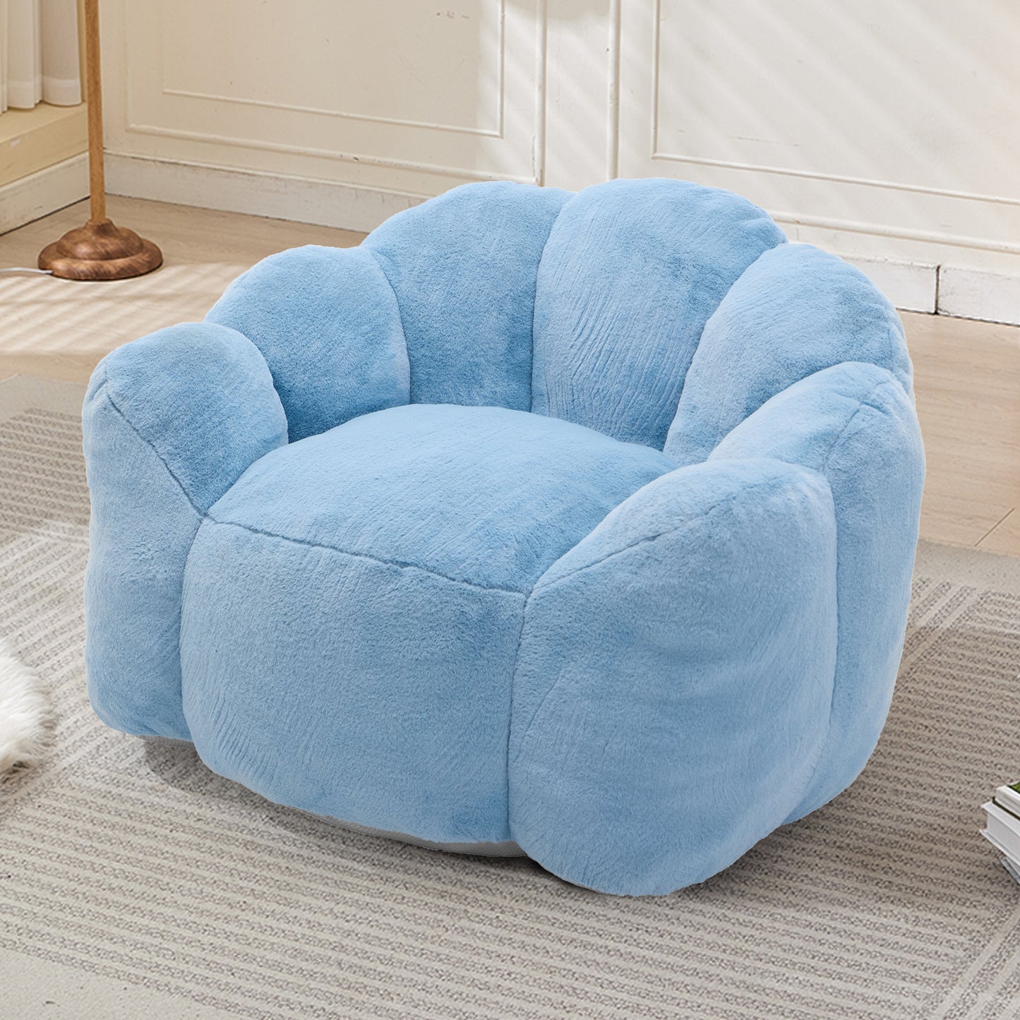 Blue Lotus Compression Bean Bag Sofa - Easy-Move Design