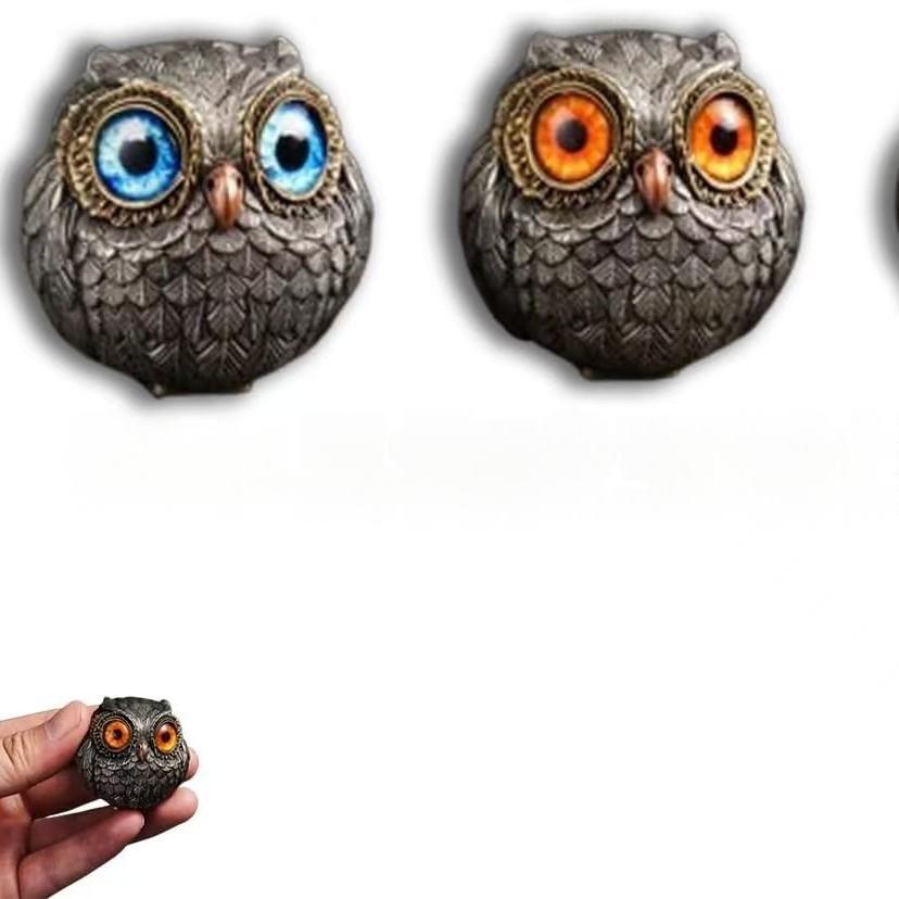 Owl-Shaped Wind Chime Home Decor Ornament - Metal Chinese Style