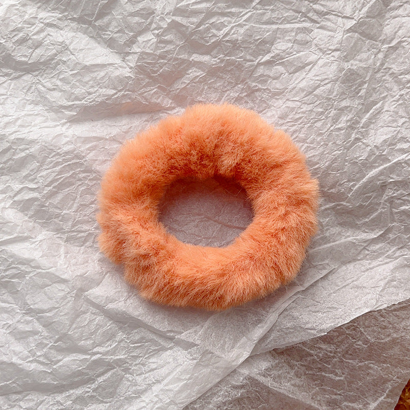 Cute Plush Elastic Hair Scrunchie - Soft Large Intestine Style Hair Band