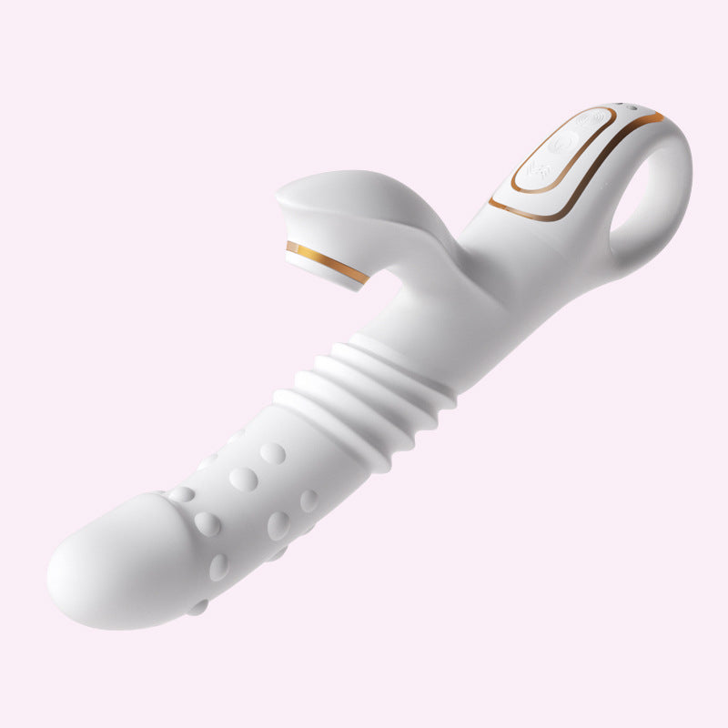 Remote Control Telescopic Toy for Adults Pink White - Home & Garden
