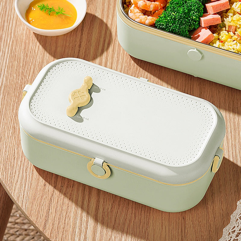 Electric Heated Lunch Box with Insulation and Stainless Steel Container