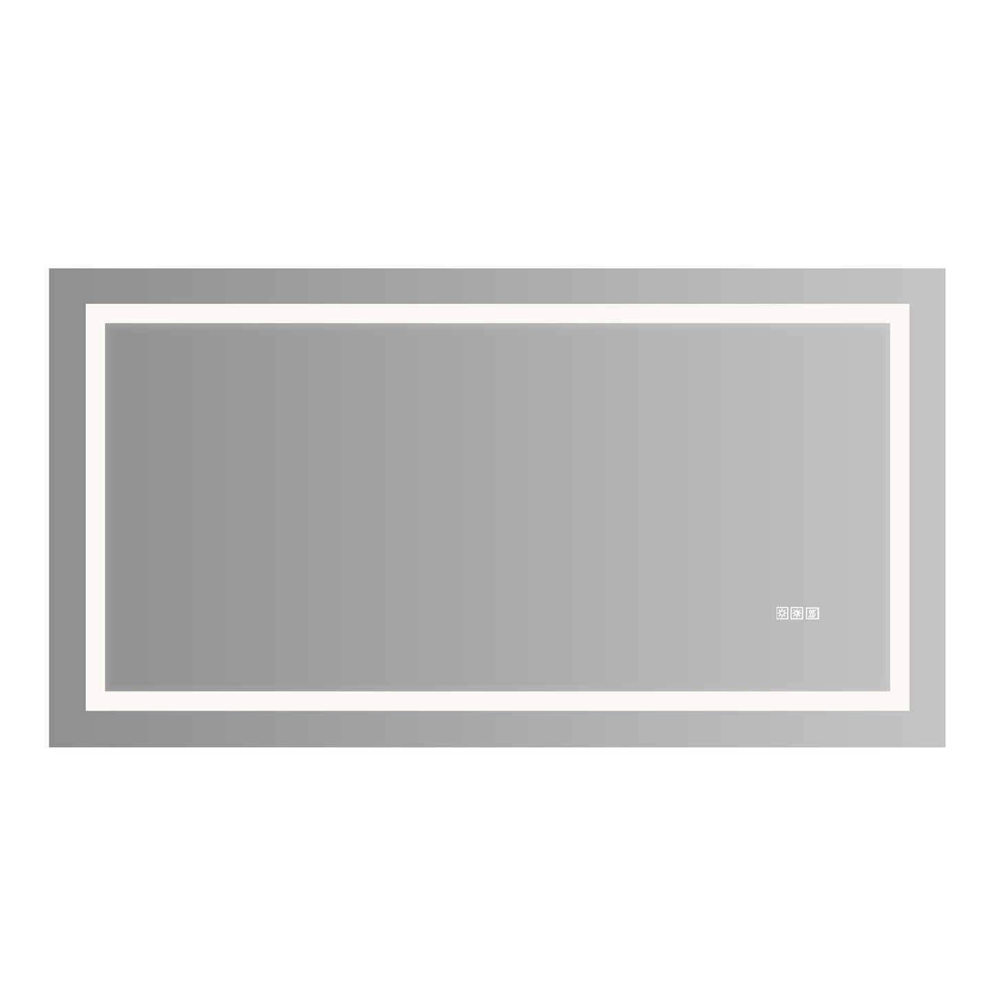 LED Bathroom Mirror 60x32 with Anti-Fog & Touch Sensor