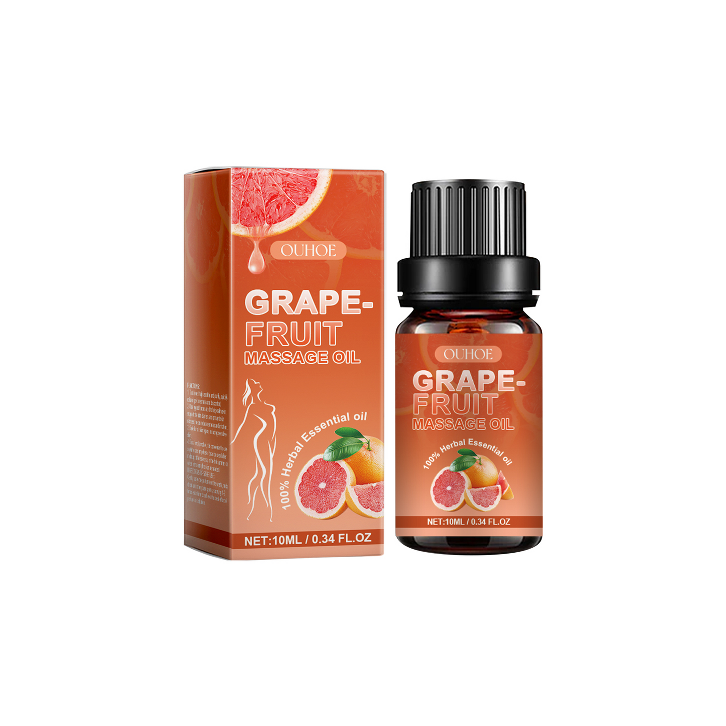 Grapefruit Massage Essential Oil - Body Moisturizing & Skin Care 10ml