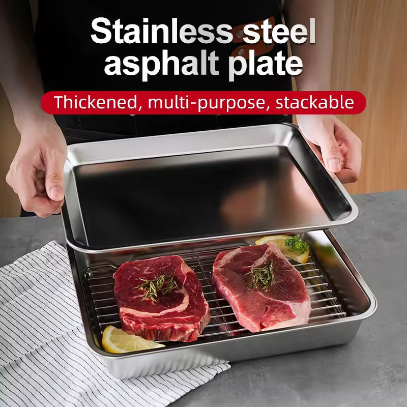 304 Stainless Steel Baking Tray - Multi-Functional Oven Rack