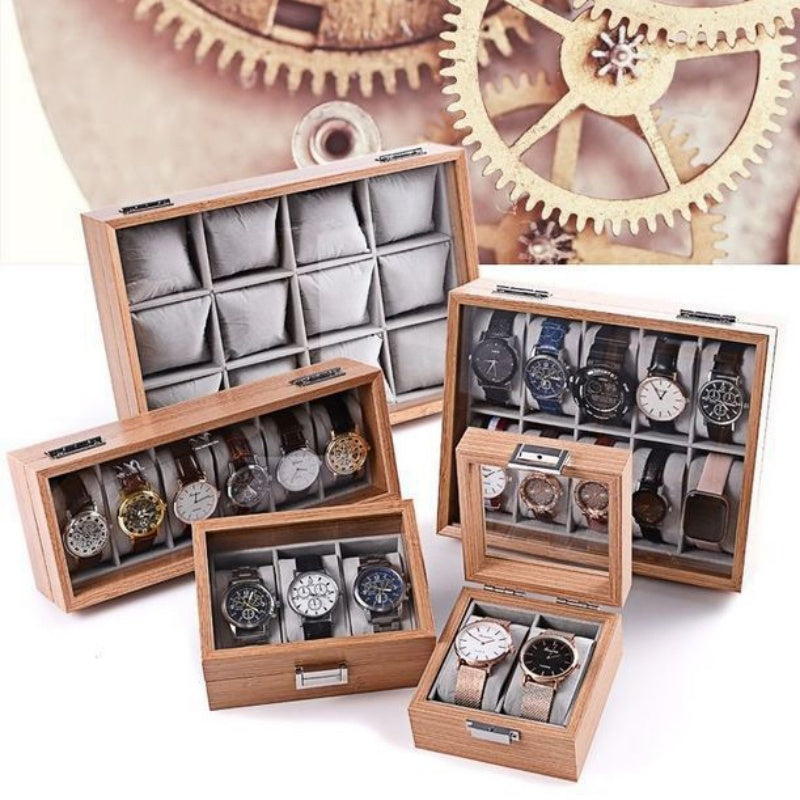 Jewelry & Watch Storage Box Glass Display Case Multiple Variants