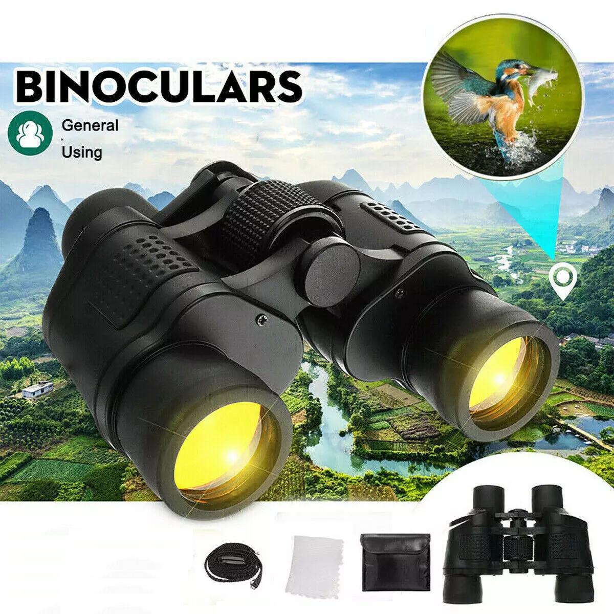 High-Power Binoculars for Bird Watching and Outdoor Sports - Black