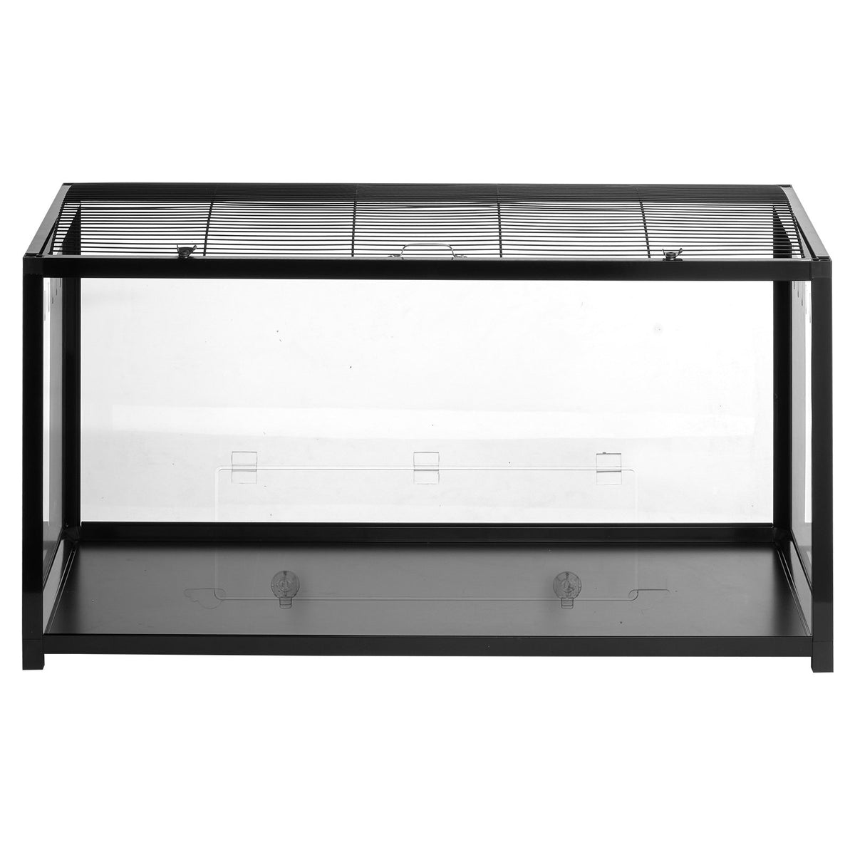 Clear Hamster Cage Habitat 37.8in Small Animal House with Ventilation - Black