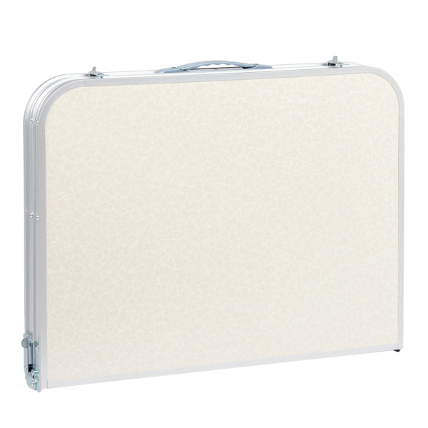 Home Use Aluminum Alloy Folding Table 90x60x70cm - White, Portable & Space-Saving