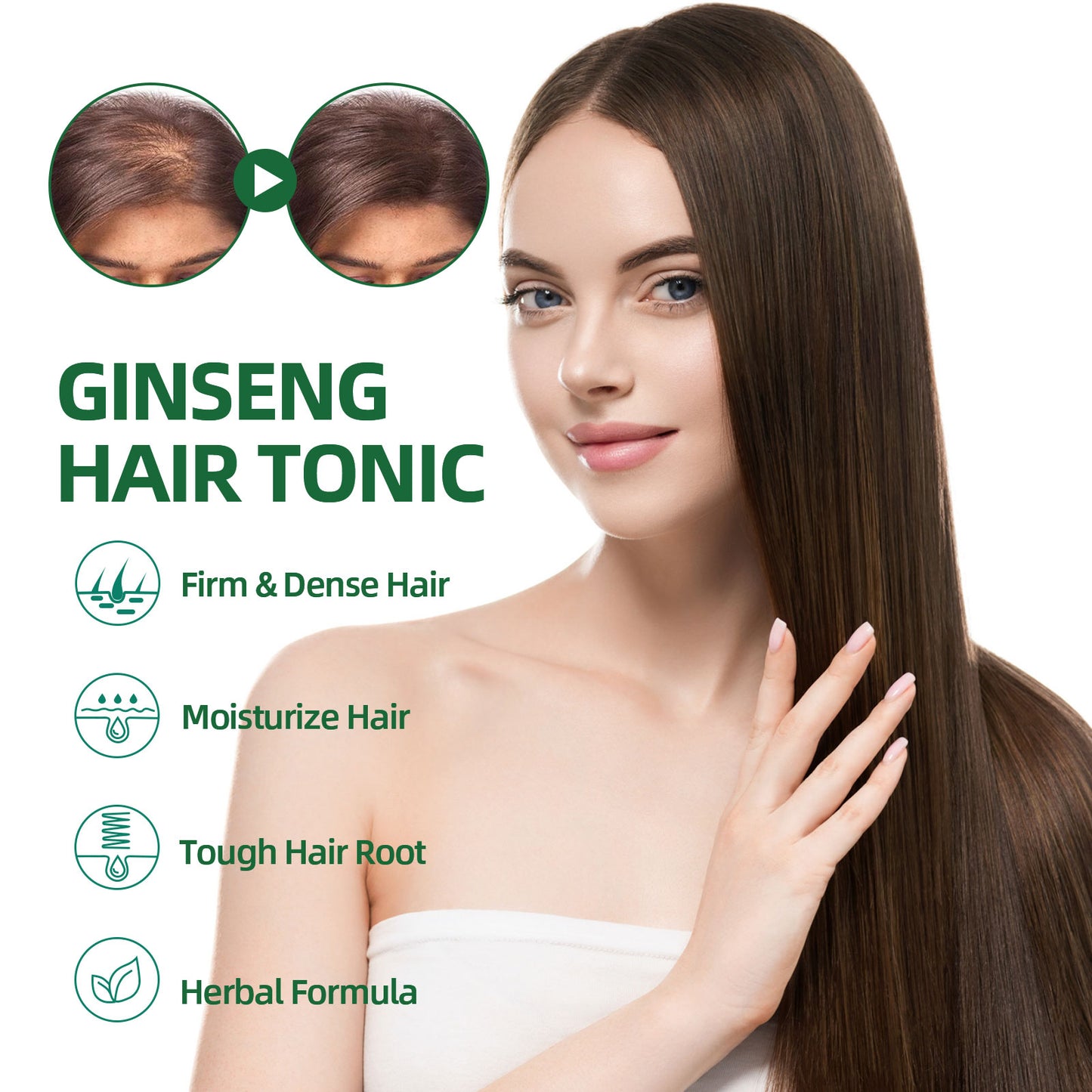 Ginseng Hair Growth Spray - Scalp Care & Hair Loss Treatment