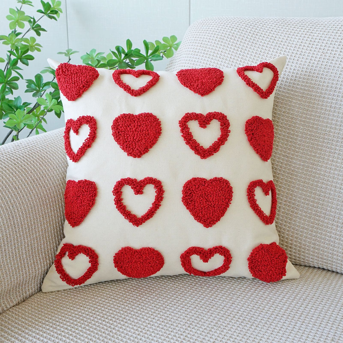 Minimalist Loop-Pile Pillow Cover 45x45cm Home Decor Cushion