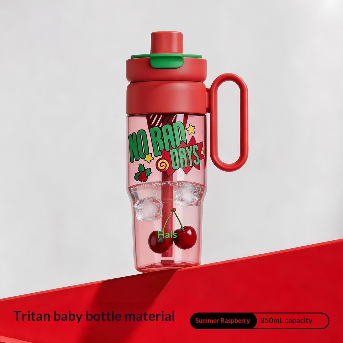 Large Capacity Reusable Water Bottle with Straw for Girls - 850ml