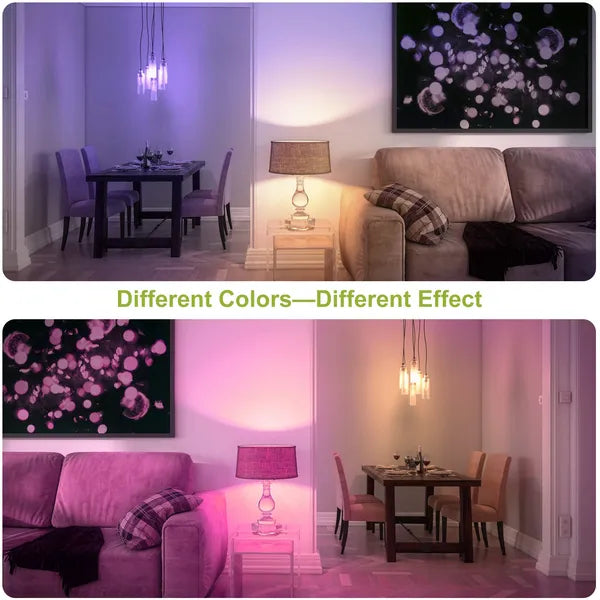 16-Color Dimmable E27 RGB LED Bulb with Remote Control - Mood Lighting