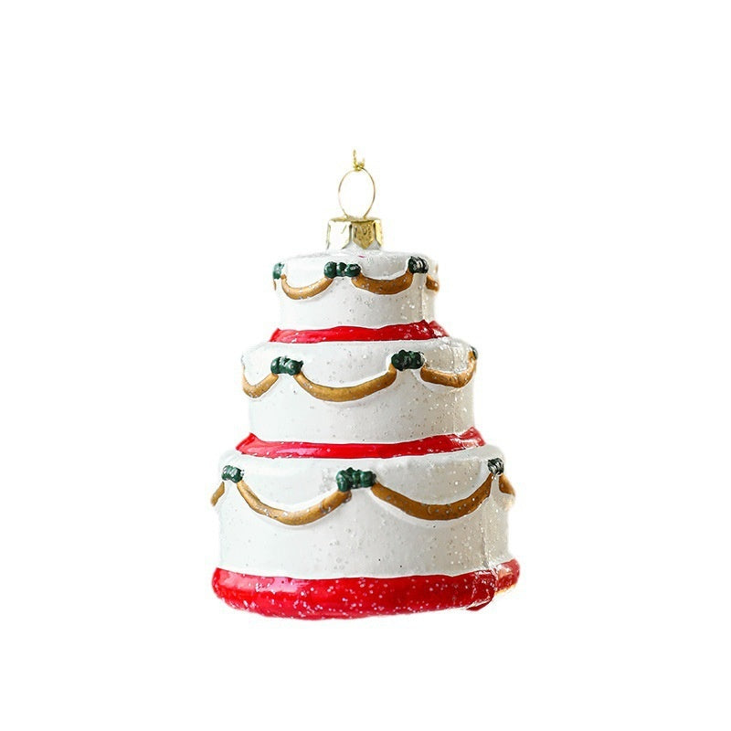 Christmas Tree Decorations Painted Plastic Ornaments Set - Holiday Decor