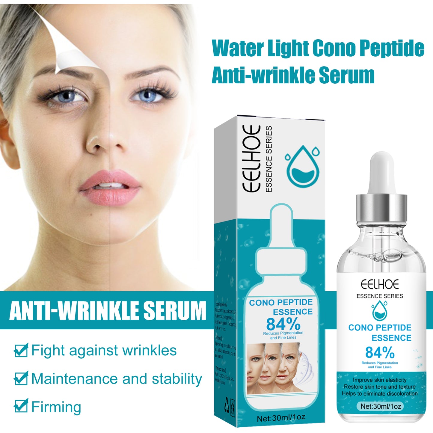 Peptide Anti-Wrinkle Serum - Hydrating Skin Repair & Firming Face Care