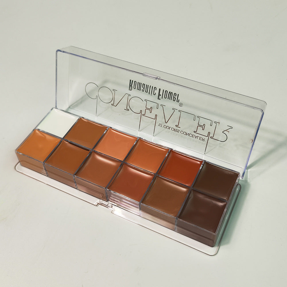 12-Color Waterproof Full Coverage Concealer for Dark Skin