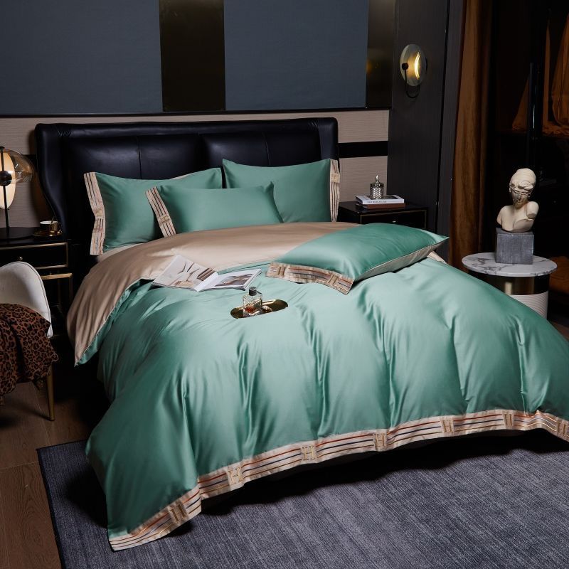 Long Velvet Cotton Bedding Set - Four-Piece Quilt Cover & Sheets