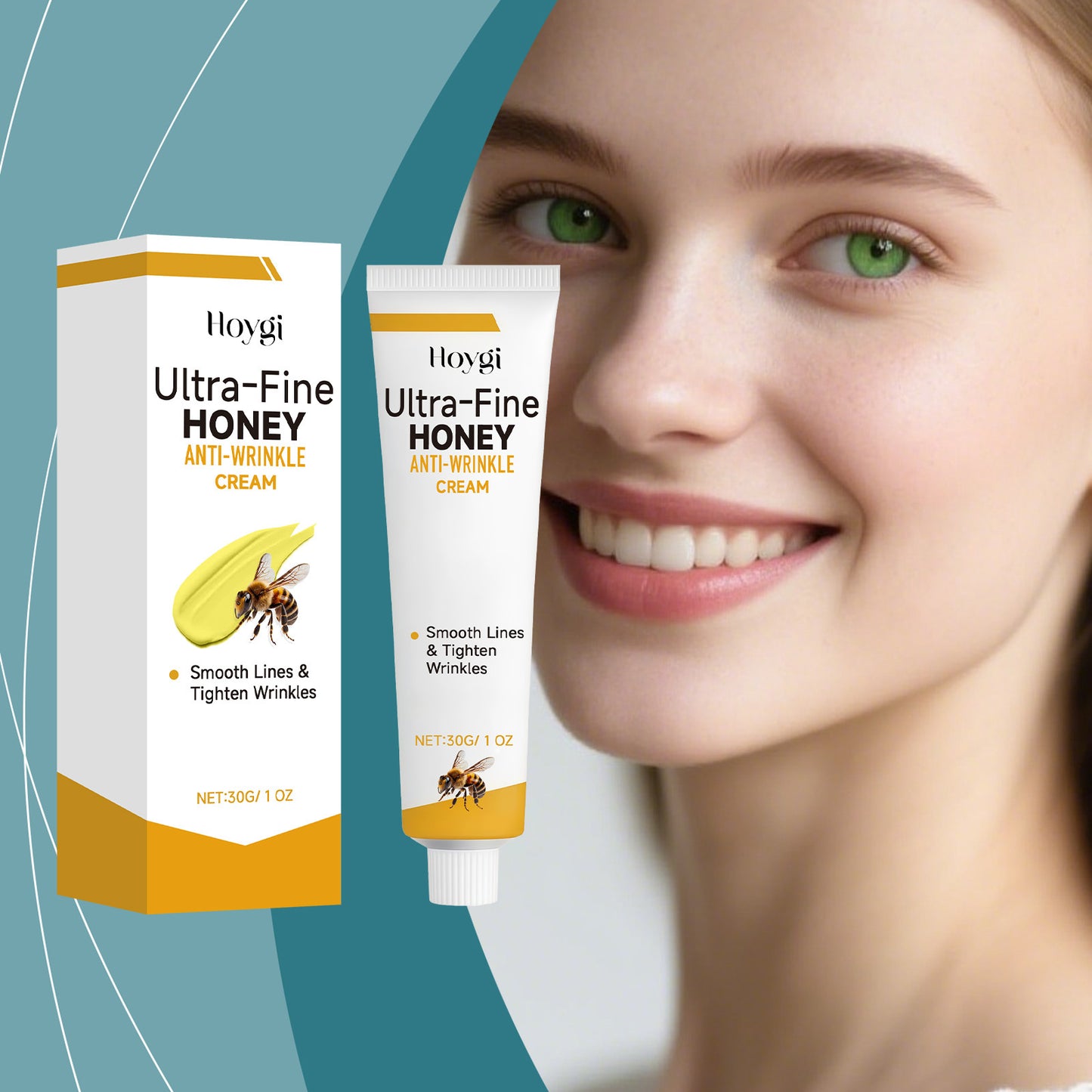 Honey Anti-Wrinkle Face Cream - Collagen & Hyaluronic Acid, 30g
