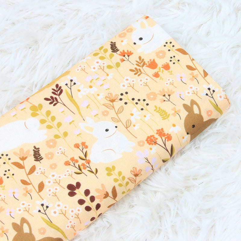 Nordic Style Small Animal Print Cotton Fabric for DIY Clothing & Crafts