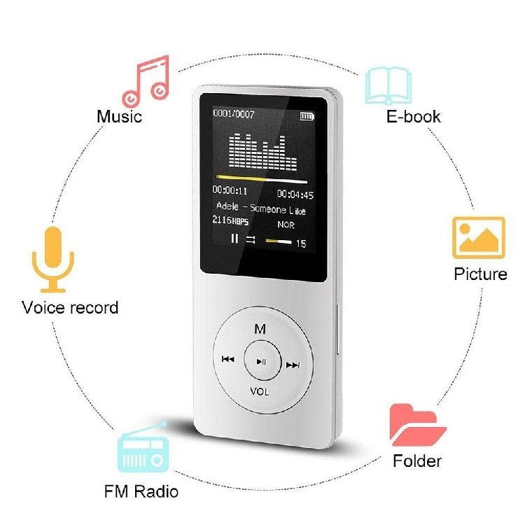Portable MP3 Player with Screen and FM Radio