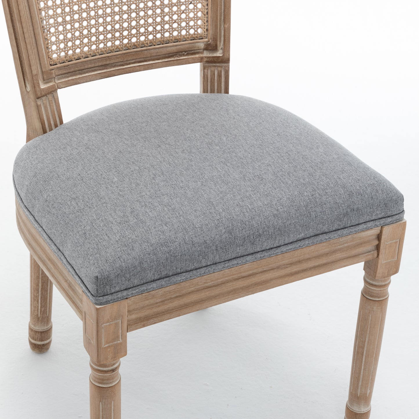 Farmhouse Solid Wood Dining Chairs with Cushioned Seat - Set of 2