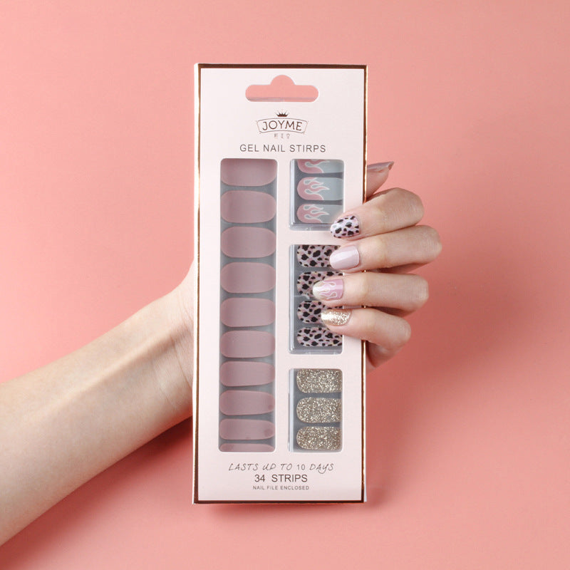 Waterproof Nail Stickers Set - Assorted Designs for Nail Art & Decoration