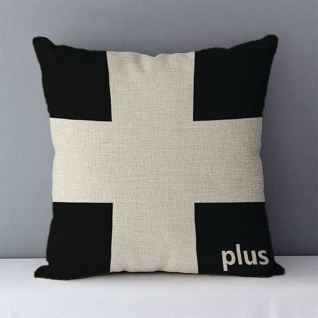 Geometric Abstract Pillow Cover - Modern Linen Cushion Case for Living Room & Bedroom