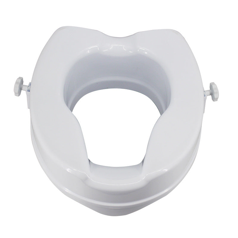 Toilet Booster Seat for Elderly and Pregnant Women with Armrests - Adjustable Bathroom Step Stool