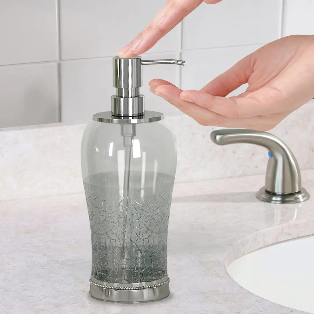 Glass Liquid Soap Dispenser Pump Bottle Bathroom Vanity & Kitchen