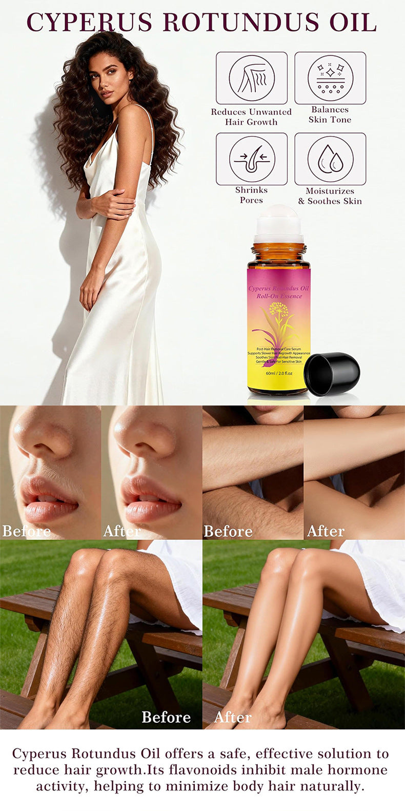 Sweet Almond & Tea Tree Oil - Roll-On Body Care, 60ml