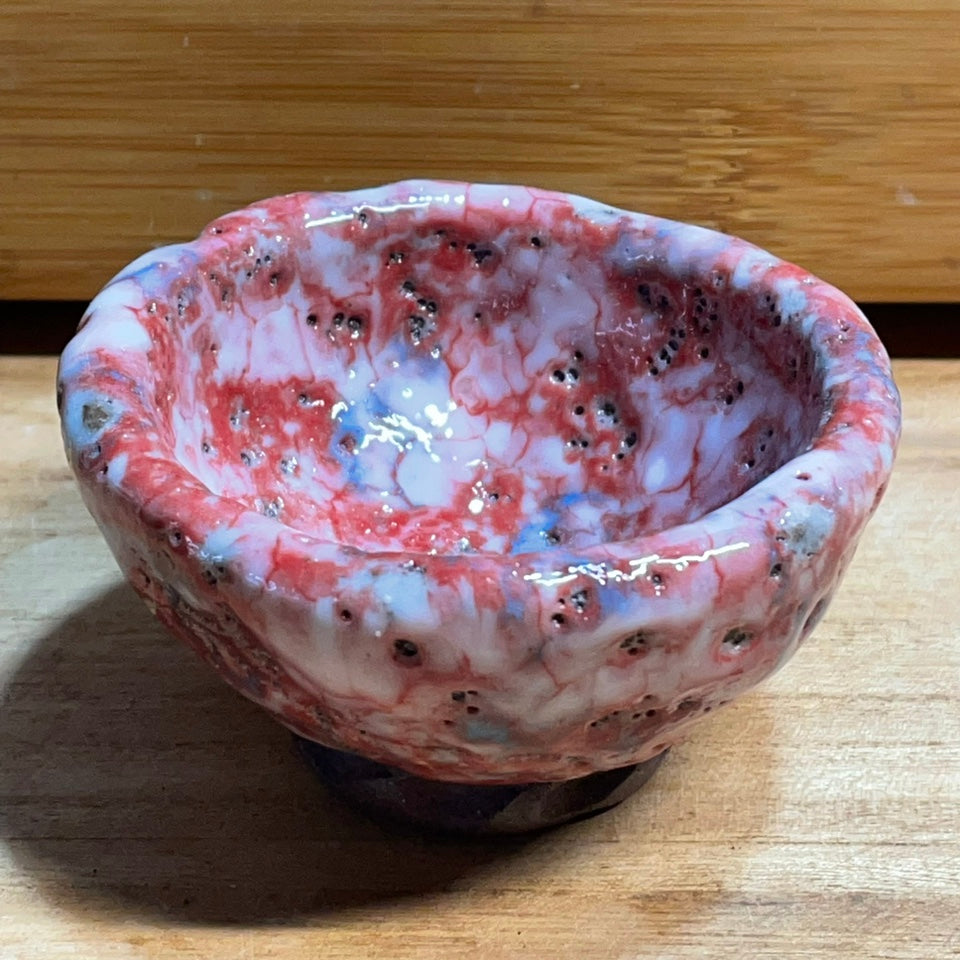 Ice Cracked Tea Cup Set - Small Japanese Style Pottery Drinkware with Variations