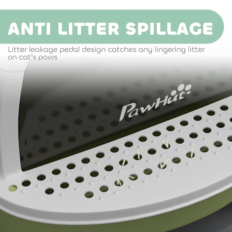 Covered Cat Litter Box with Lid, Scoop & Deodorizing Bags - Odor Control & Privacy