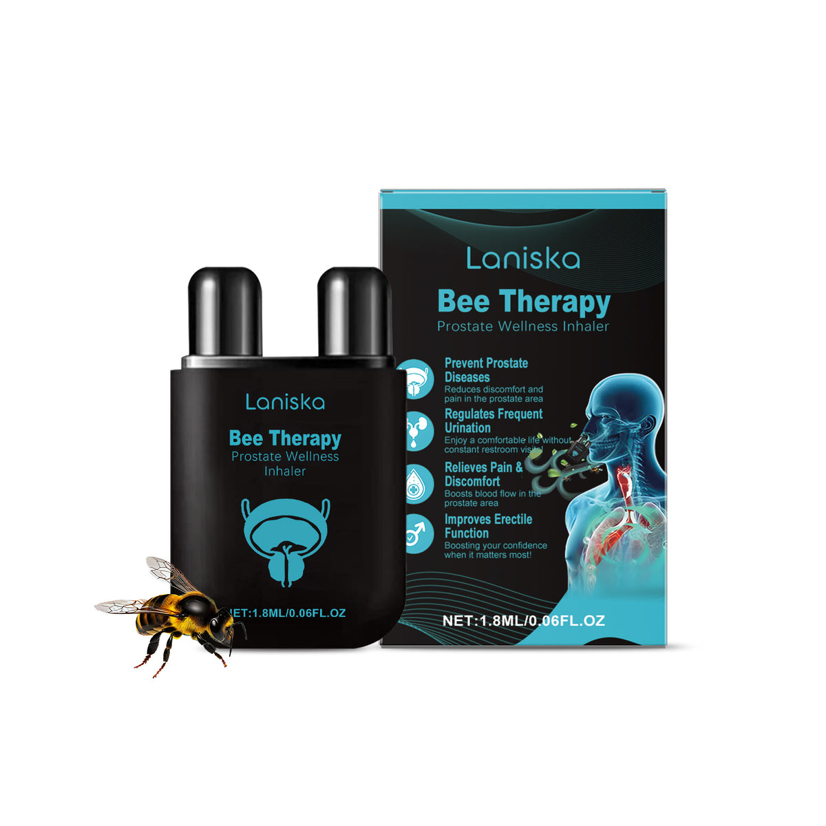 Male Nasal Care Inhaler 1.8ml for Vitality & Discomfort Relief