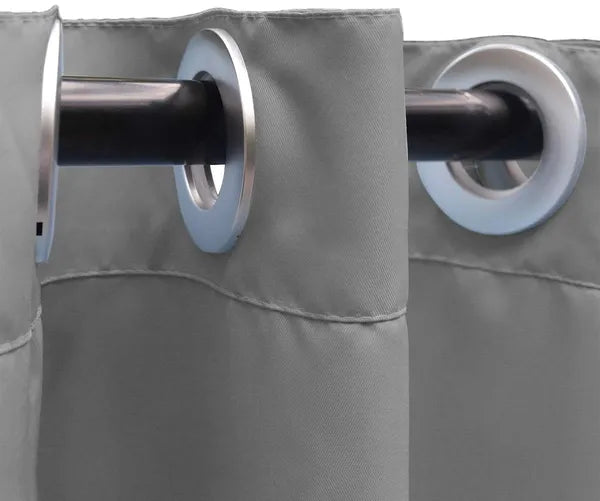Gray 50" W x 108" L Blackout Curtain Panel - Light Filtering